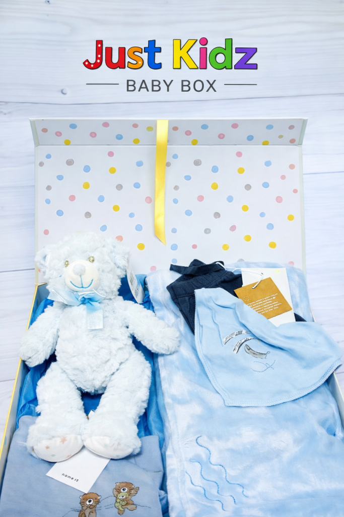 Baby Boy Teddy Blue Baby Box - Baby Gifts Ireland