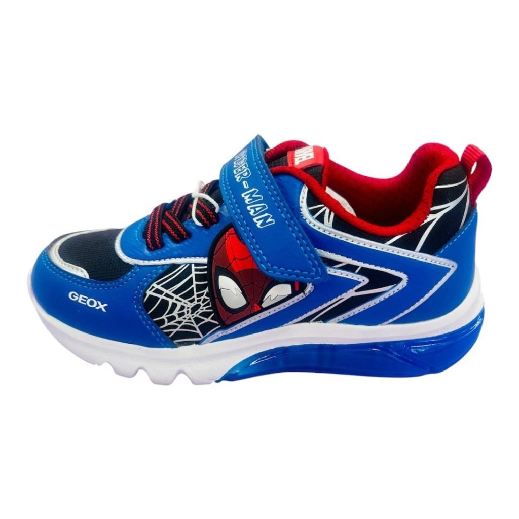 Geox Ciberdron Spiderman Trainers with Lights J66LBK