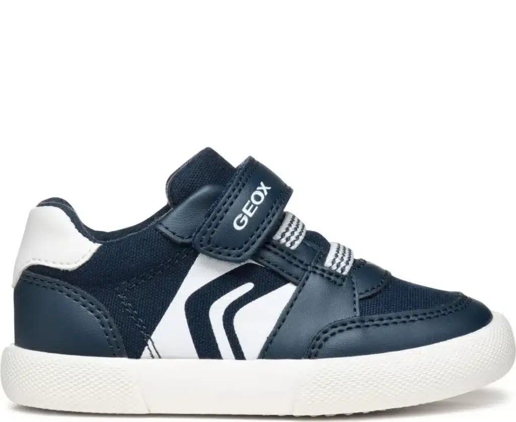 Geox First Shoe Navy & White Trainer B551NA
