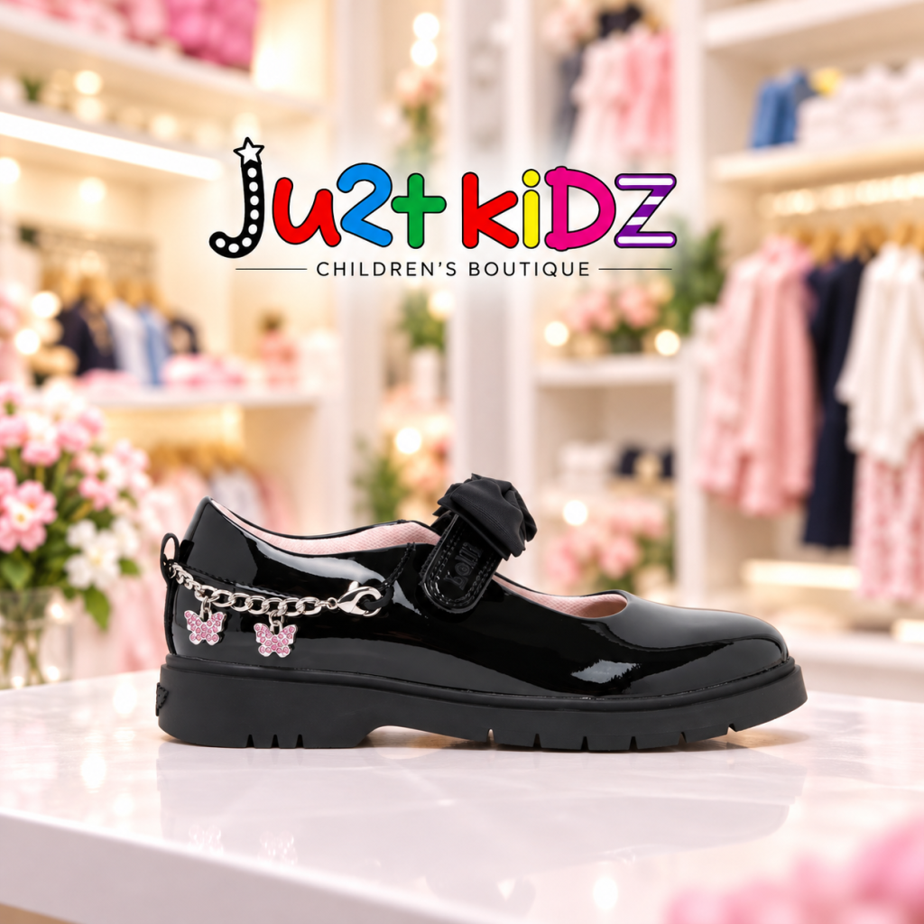 a Lelli Kelly Black Patent School Shoes LKSA8993 Charmed