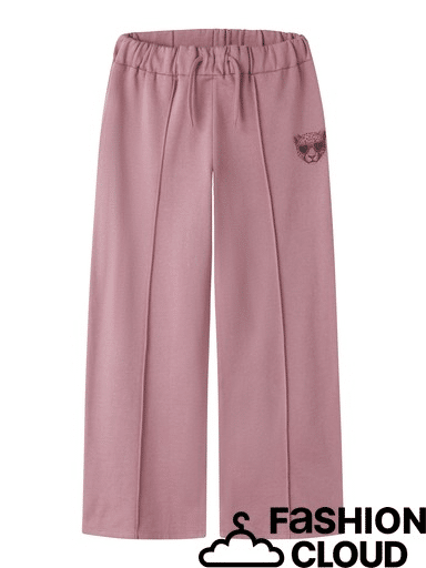 Kid Girl Name it Nkfvenus Pink Wide Leg Sweat Pants Flares