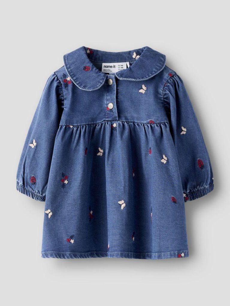 Newborn Girl Name it Nbfalva Denim Floral Dress