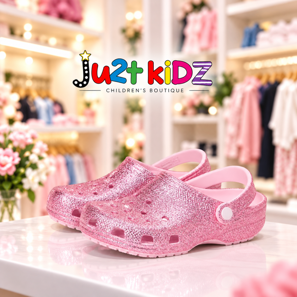 Crocs Pink Glitter Classic 211939