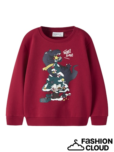 Mini Boy Name it Nmmrane Red Christmas Sweatshirt