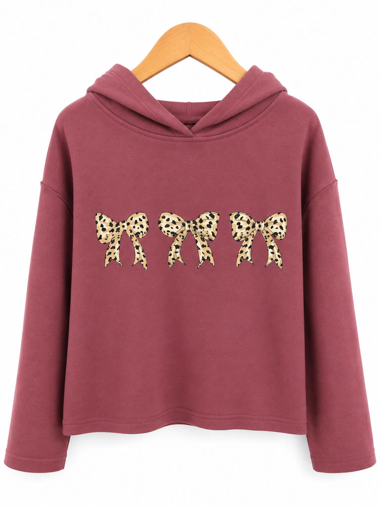 Kid Girl Name it Nkviala Wine Bow Sweatshirt