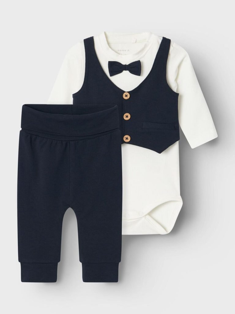 Newborn Boy Name it Nbmadam Navy Bodysuit Set