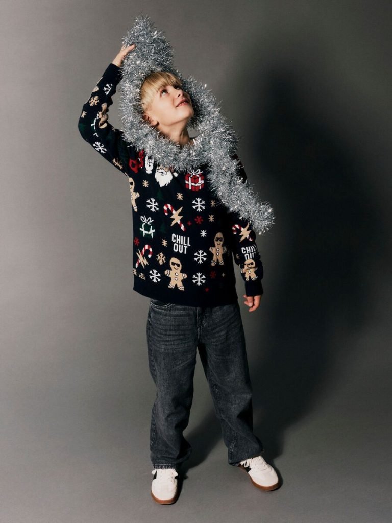Kid Boy Name it Nkmrico Navy Christmas Knit Jumper