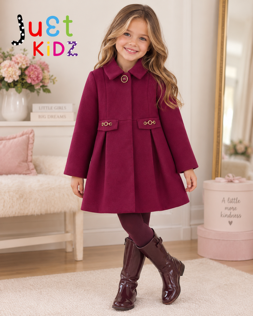 Kid Girl Mayoral Coat Wine Tailored 4413
