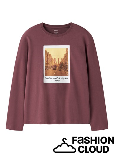 Kid Girl Name it Nkfvolta Wine City Top