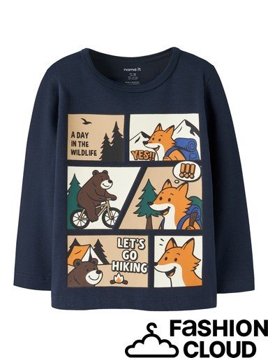 Mini Boy Name it Nmmvoto Navy Fox Top