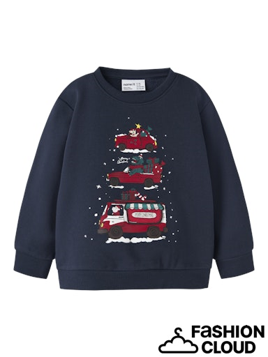 Mini Boy Name it Nmmrane Navy Christmas Sweatshirt
