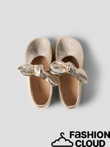 Girls Name it Gold Ballerinas