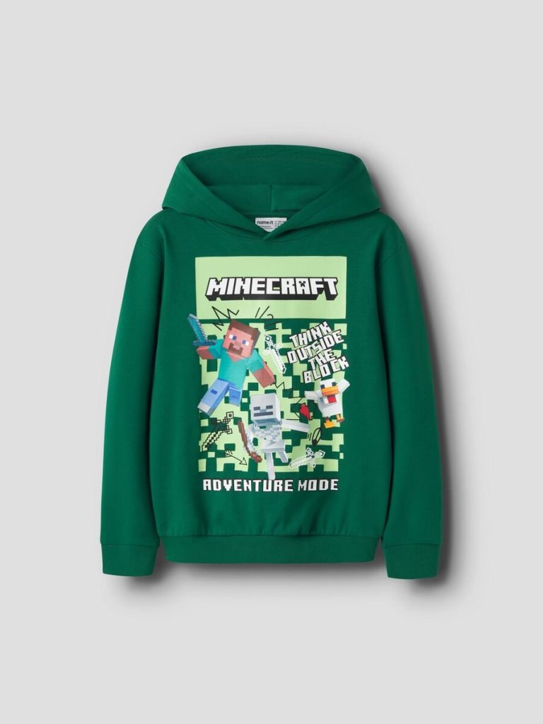 Kid Boy Name it Nkmsalva Green Minecraft Sweatshirt