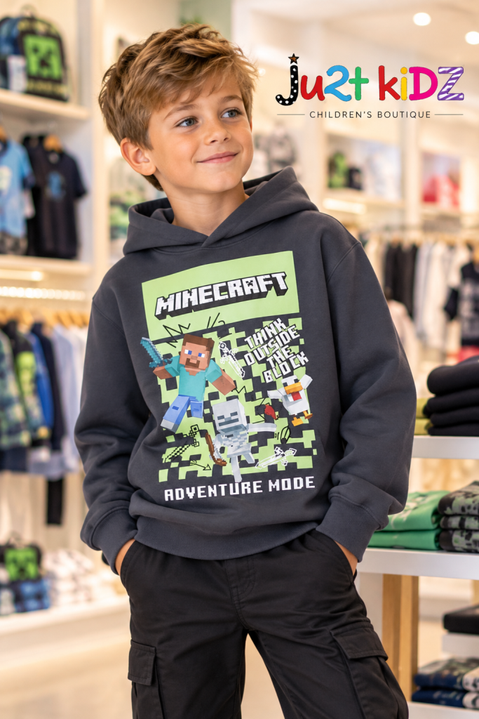 Kid Boy Name it Nkmsalva Grey Minecraft Sweatshirt